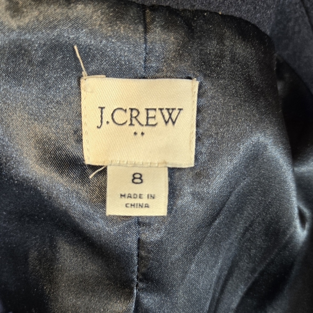 J. CREW Factory Navy Blue Wool Blend Lady Day Coat - Picture 12 of 15